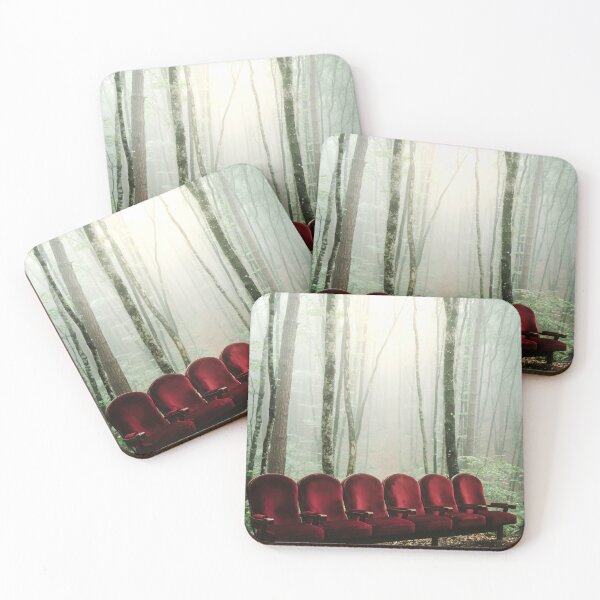 Item preview, Vintage Red Velvet Theater Seats in a Misty Forest designed and sold by NicoVeithen.