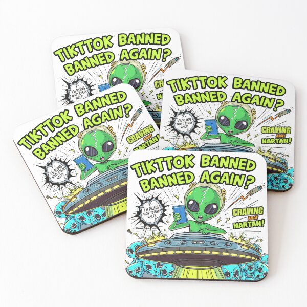 Item preview, TikTok Banned Again Alien Meme Funny Sticker designed and sold by THE 1ONE.