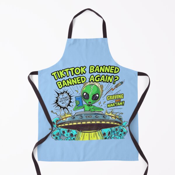 Item preview, TikTok Banned Again Alien Meme Funny Sticker designed and sold by THE 1ONE.