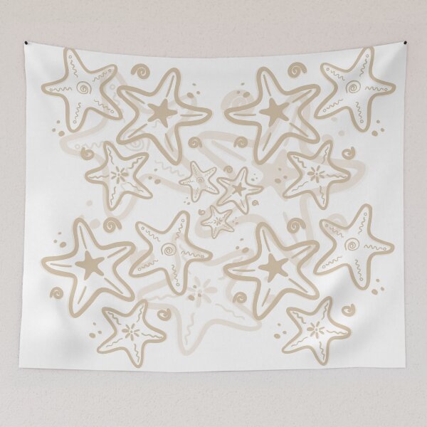 Item preview, Abstract Starfish Doodle Pattern – Minimal Coastal Scribble Art designed and sold by Barelythere2324.