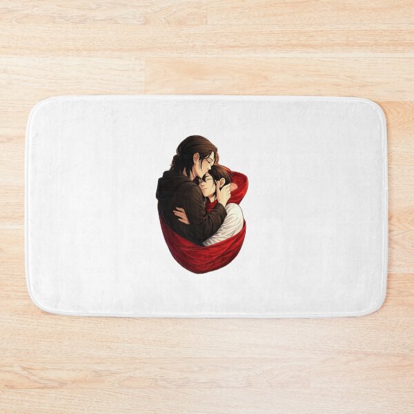 Item preview, Wrapped in Red: The Eternal Bond of Eren and Mikasa designed and sold by Shyam shop.