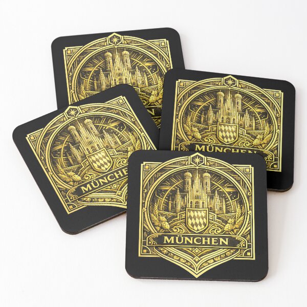 Item preview, deco style munchen badge designed and sold by astriebatik.