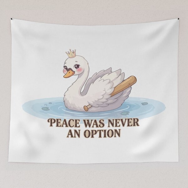 Item preview, Peace Was Never An Option Cute Swan designed and sold by Petzzz.