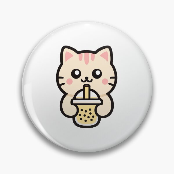 Item preview, Cute Kawaii Cat Drinking Bubble Tea designed and sold by IYI.