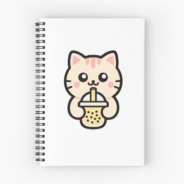 Item preview, Cute Kawaii Cat Drinking Bubble Tea designed and sold by IYI.