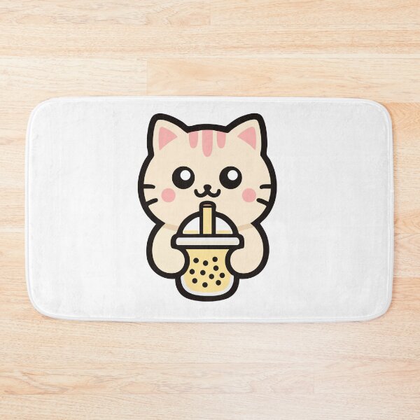 Item preview, Cute Kawaii Cat Drinking Bubble Tea designed and sold by IYI.
