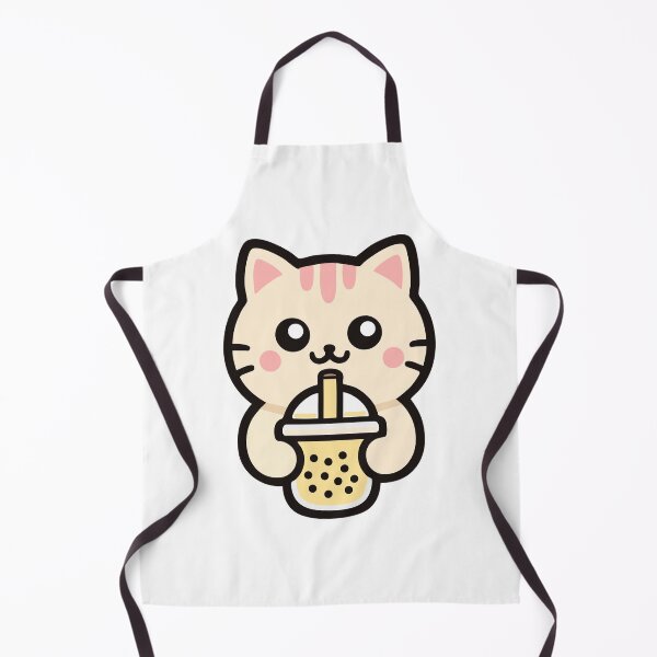 Item preview, Cute Kawaii Cat Drinking Bubble Tea designed and sold by IYI.