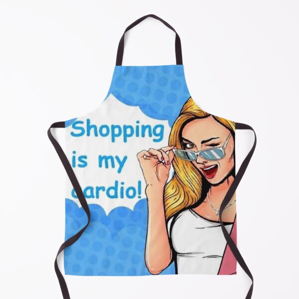 Item preview, Shopping is my cardio! [Popart woman winking with shopping bags] designed and sold by neworderu2.
