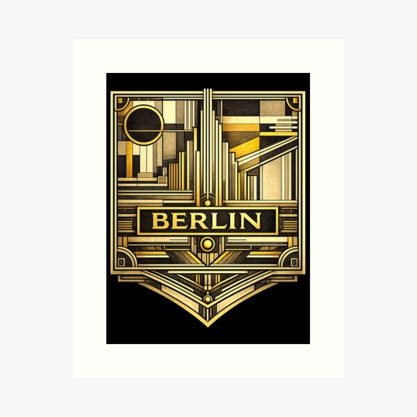 Item preview, deco style berlin badge designed and sold by astriebatik.