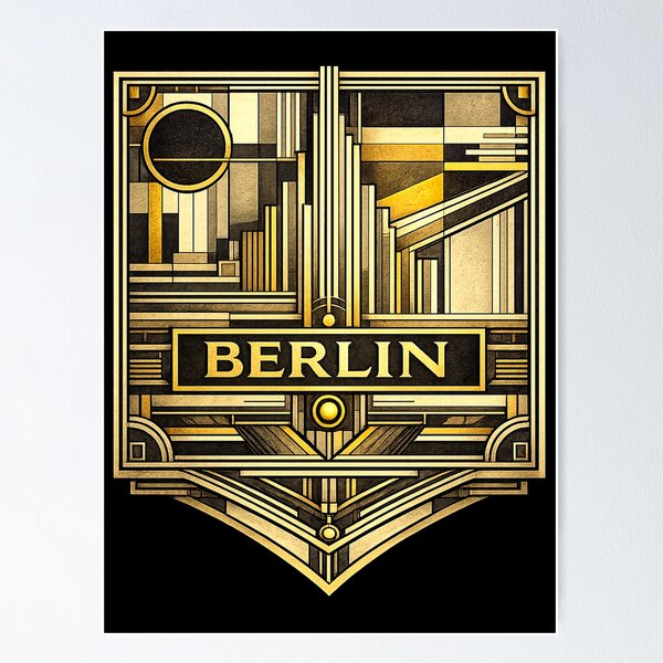 Item preview, deco style berlin badge designed and sold by astriebatik.