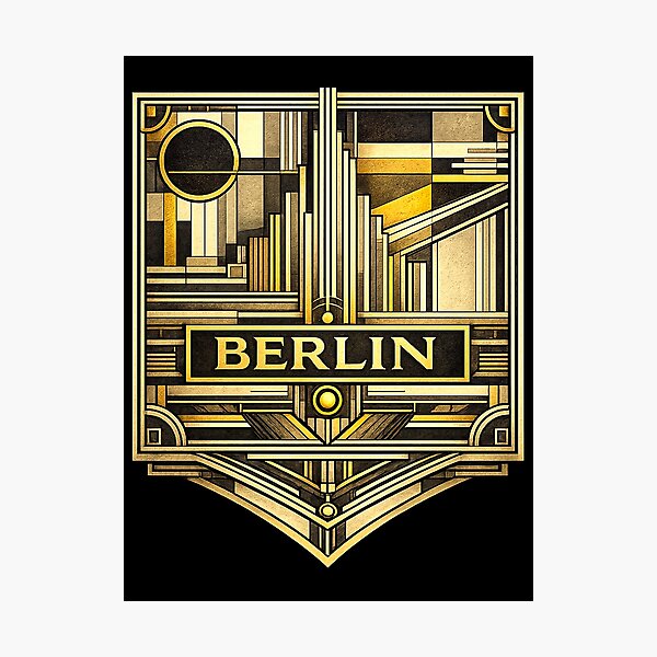 Item preview, deco style berlin badge designed and sold by astriebatik.