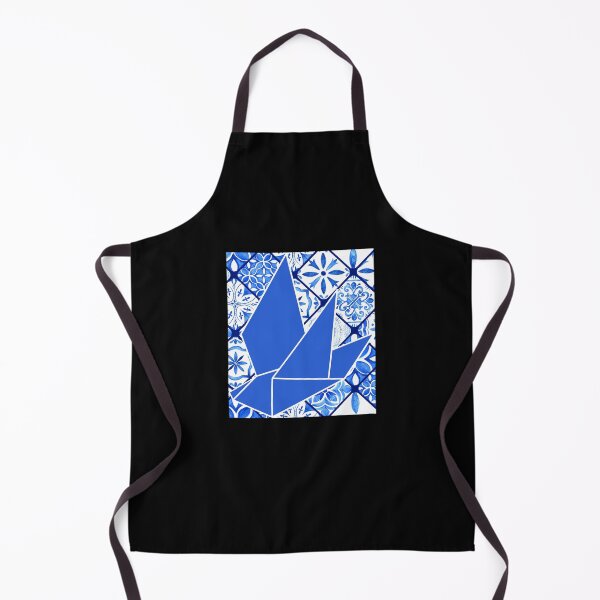 Item preview, Cobalt Blue Origami Dove on Azulejo Tile – Monochrome Mediterranean Art designed and sold by Mandarynkashop.