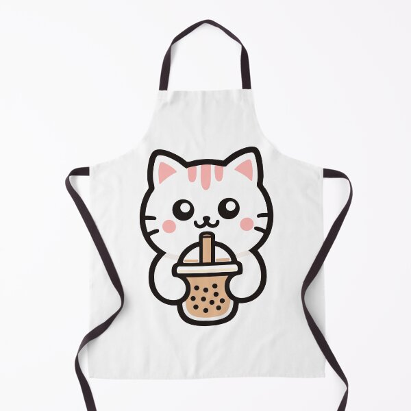 Item preview, Cute Kawaii Cat Drinking Bubble Tea designed and sold by IYI.