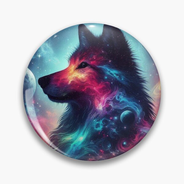 Item preview, Cosmic Wolf in Nebula designed and sold by secretofpegasus.