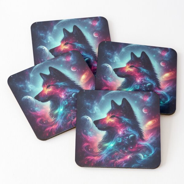 Item preview, Cosmic Wolf in Nebula designed and sold by secretofpegasus.