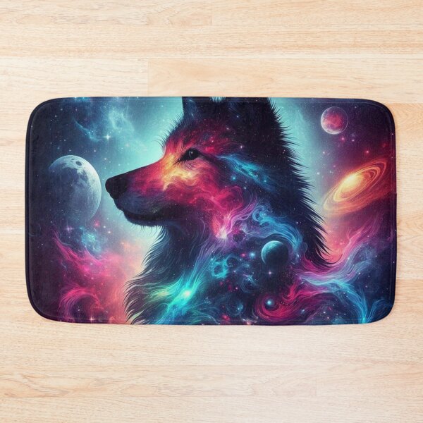 Item preview, Cosmic Wolf in Nebula designed and sold by secretofpegasus.