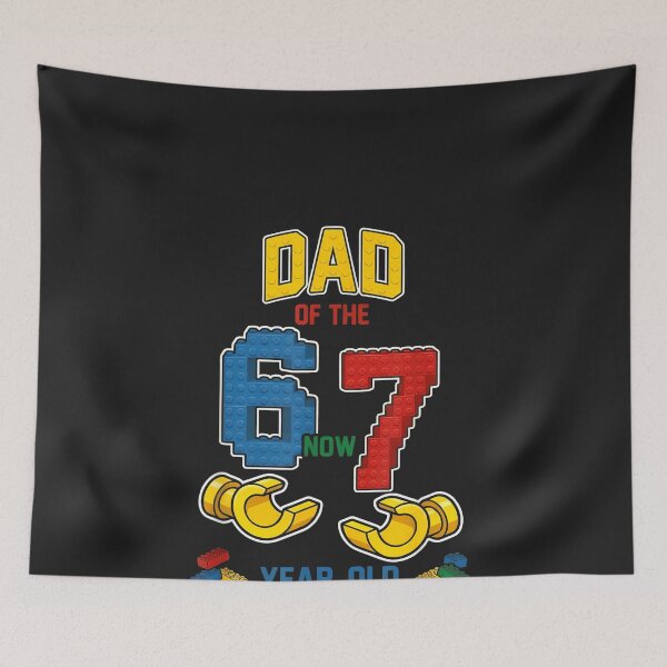Item preview, Dad 67 Meme Birthday 7 Years Old Building Blocks Bricks designed and sold by CriseldaBruning.