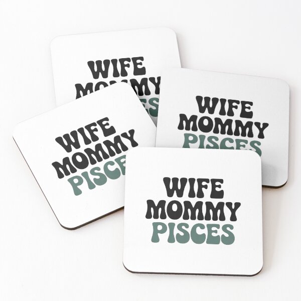Item preview, Retro Wife Mommy Pisces Zodiac Typography Design designed and sold by Cool-cat-art.
