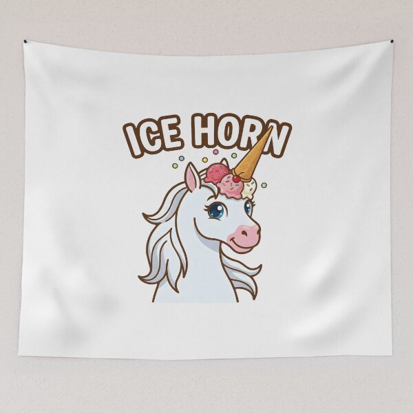 Item preview, Ice Horn Unicorn Ice Cream Cone – Cute Kawaii Design for Ice Cream Lovers designed and sold by Fuechse.