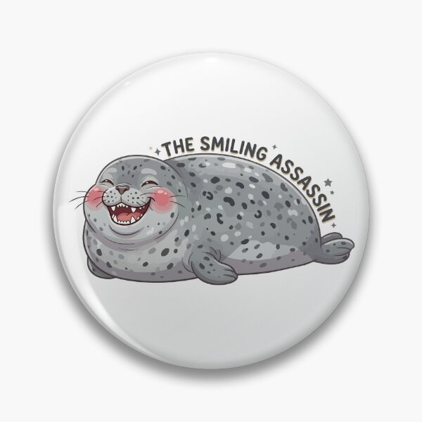 Item preview, The Smiling Assassin Cute Leopard Seal Meme designed and sold by Petzzz.
