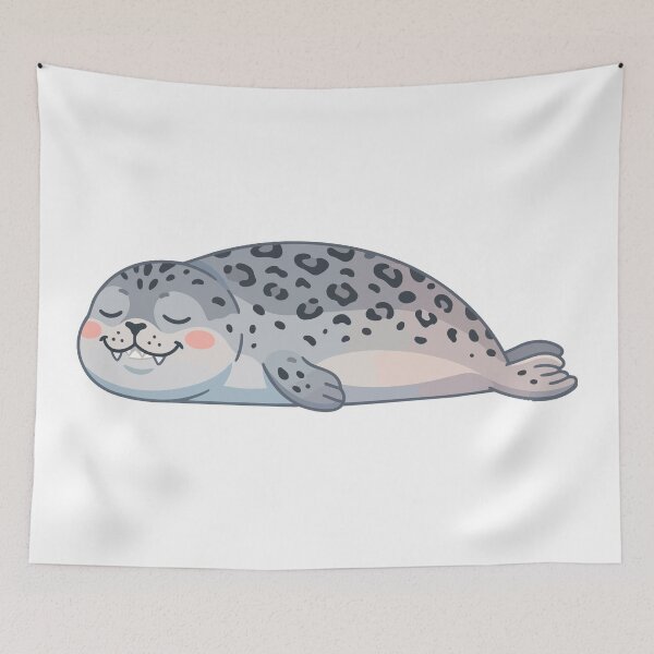 Item preview, Danger Sausage Cute Lazy Leopard Seal designed and sold by Petzzz.