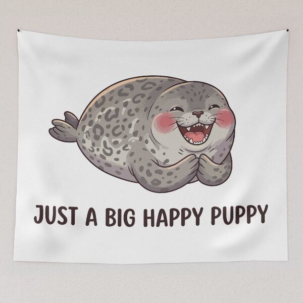 Item preview, Just A Big Happy Puppy Leopard Seal designed and sold by Petzzz.