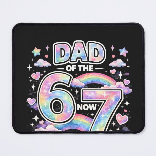 Item preview, Dad 67 Meme Birthday 7 Years Old Watercolor Pastel Rainbow designed and sold by CriseldaBruning.