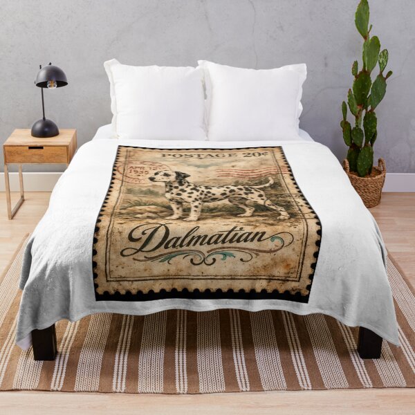 Item preview, Wall Art - Postcard - Vintage Dalmatian Postage Charm designed and sold by ForeverPrintsOK.