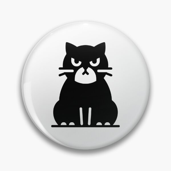 Artikelvorschau, Grumpy Black Cat Cartoon Illustration entworfen und verkauft von Smoking_Animals .
