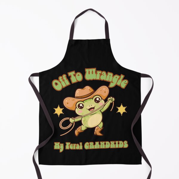 Item preview, Off To Wrangle My Feral Grandkids Cowboy Frog designed and sold by MikesLab.