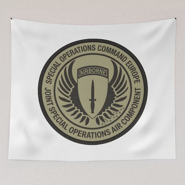 Item preview, Emblem of Special Operations Command Europe (SOCEUR) Joint Special Operations Air Component designed and sold by CharlieDesings.