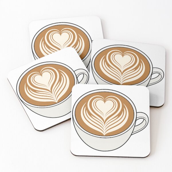 Item preview, Barista Latte Art Coffee Cup - Cute Heart Rosetta Aesthetic designed and sold by FlatInkStudio.