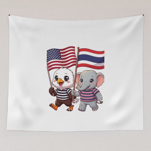 Item preview, The American eagle and its friend, the Thai elephant designed and sold by SE213.
