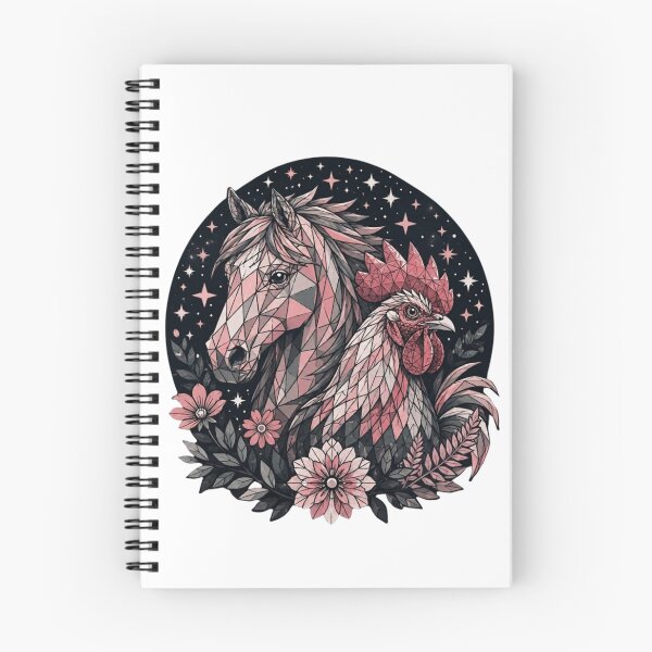 Item preview, Horse and Rooster Celestial Zodiac Art designed and sold by unboxedbyJuls.