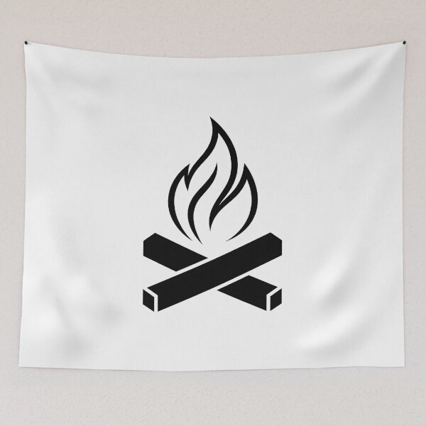 Item preview, Campfire Flame Camping – Minimalist Outdoor Campfire Design designed and sold by Fuechse.