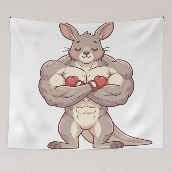 Item preview, The Jacked Deer Funny Muscular Kangaroo designed and sold by Petzzz.