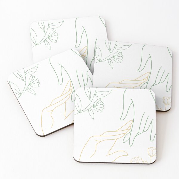 Item preview, Minimalist Hands Holding with Flowers Aesthetic Line Art designed and sold by altanduranstudio.