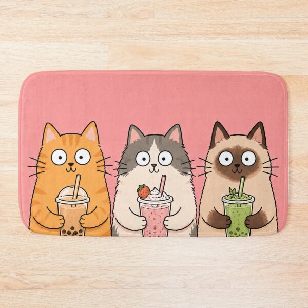 Item preview, Cute Boba Cats Cafe designed and sold by PeplumiArt.