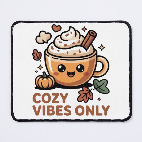Item preview, Cozy Vibes Only Autumn Coffee T-Shirt & Sticker – Cute Kawaii Pumpkin Spice Design for Fall Lovers designed and sold by GemBob Creations.