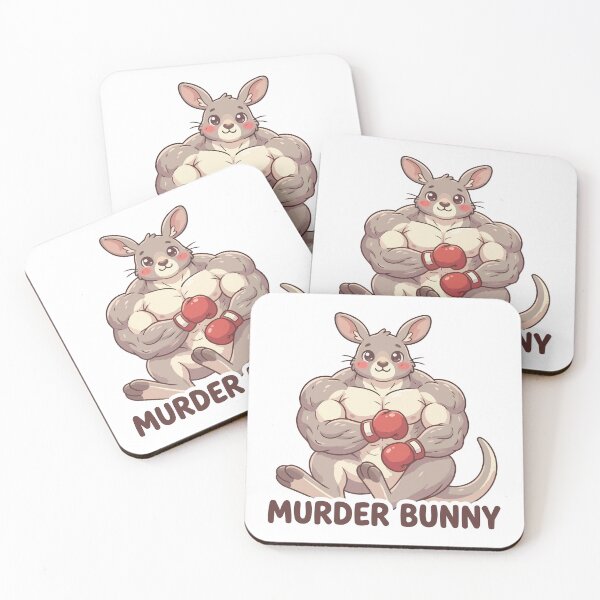 Item preview, Murder Bunny Cute Swole Kangaroo Meme designed and sold by Petzzz.