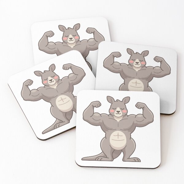 Item preview, Nature Gym Bro Funny Buff Kangaroo designed and sold by Petzzz.