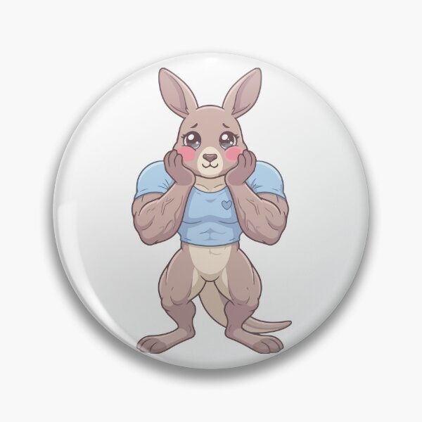 Item preview, Cute But Feral Buff Kangaroo Meme designed and sold by Petzzz.