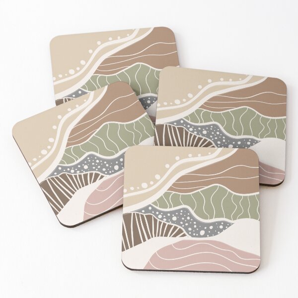 Item preview, Abstract Desert Landscape Pattern – Organic Earth Tone Wave Art designed and sold by Barelythere2324.