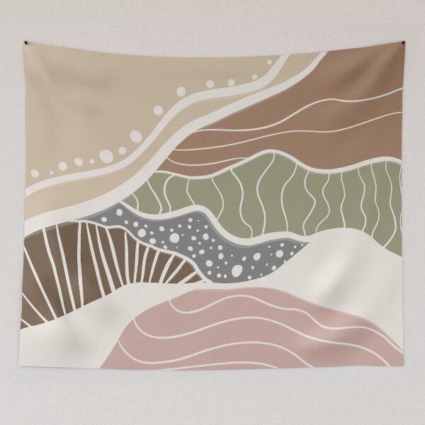 Item preview, Abstract Desert Landscape Pattern – Organic Earth Tone Wave Art designed and sold by Barelythere2324.