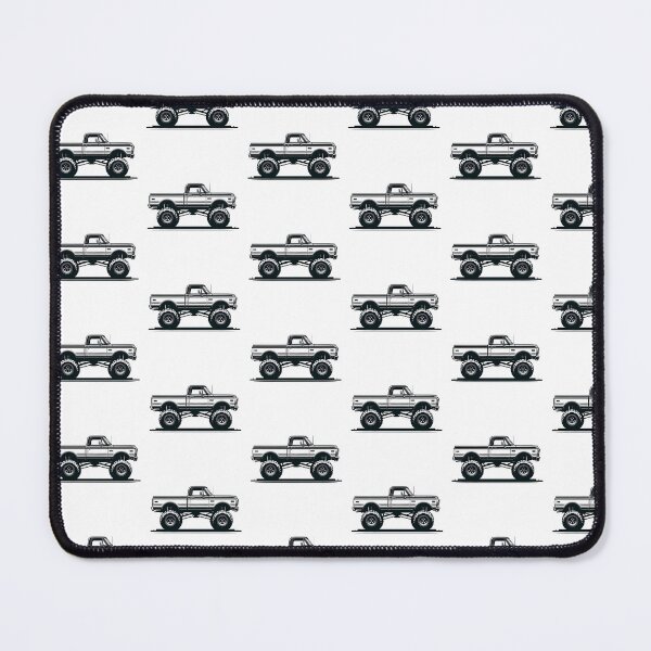 Item preview, Vintage Offroad Pickup Truck Black and White Illustration designed and sold by Smoking_Animals .