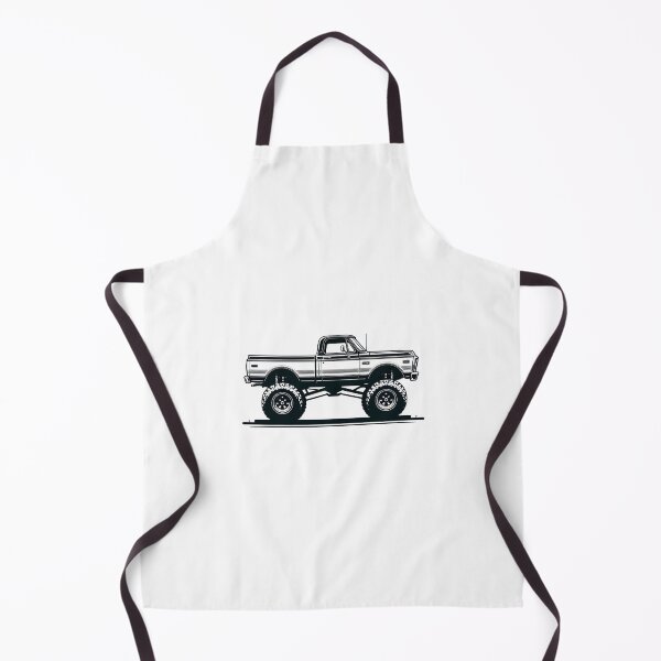 Item preview, Vintage Offroad Pickup Truck Black and White Illustration designed and sold by Smoking_Animals .