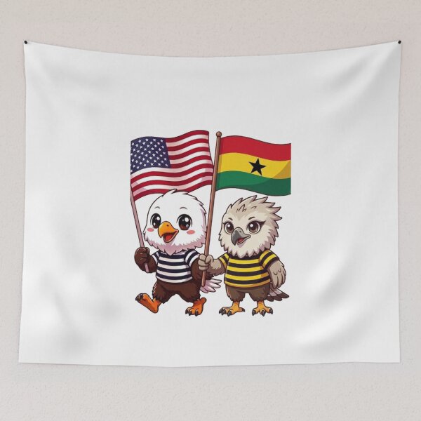 Item preview, the American eagle and its friend the Ghanaian eagle designed and sold by SE213.
