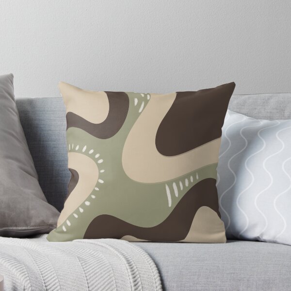 Item preview, Organic Abstract Wave Pattern – Earth Tone Boho Shapes Art designed and sold by Barelythere2324.