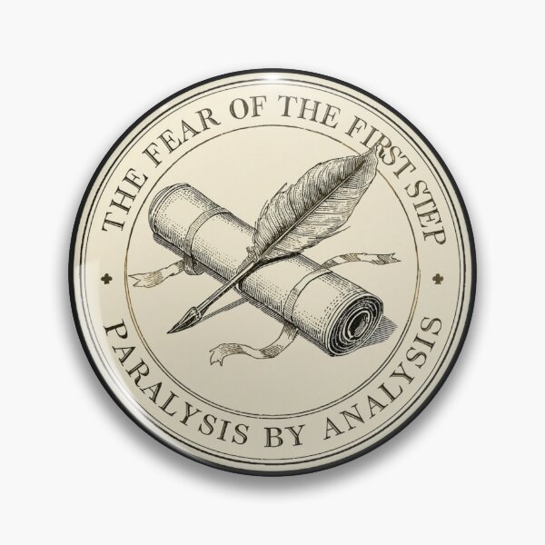 Item preview, Paralysis By Analysis Quill And Scroll | Writer Burnout designed and sold by VENOHA.
