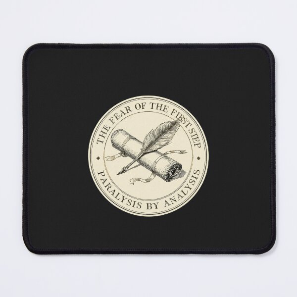 Item preview, Paralysis By Analysis Quill And Scroll | Writer Burnout designed and sold by VENOHA.